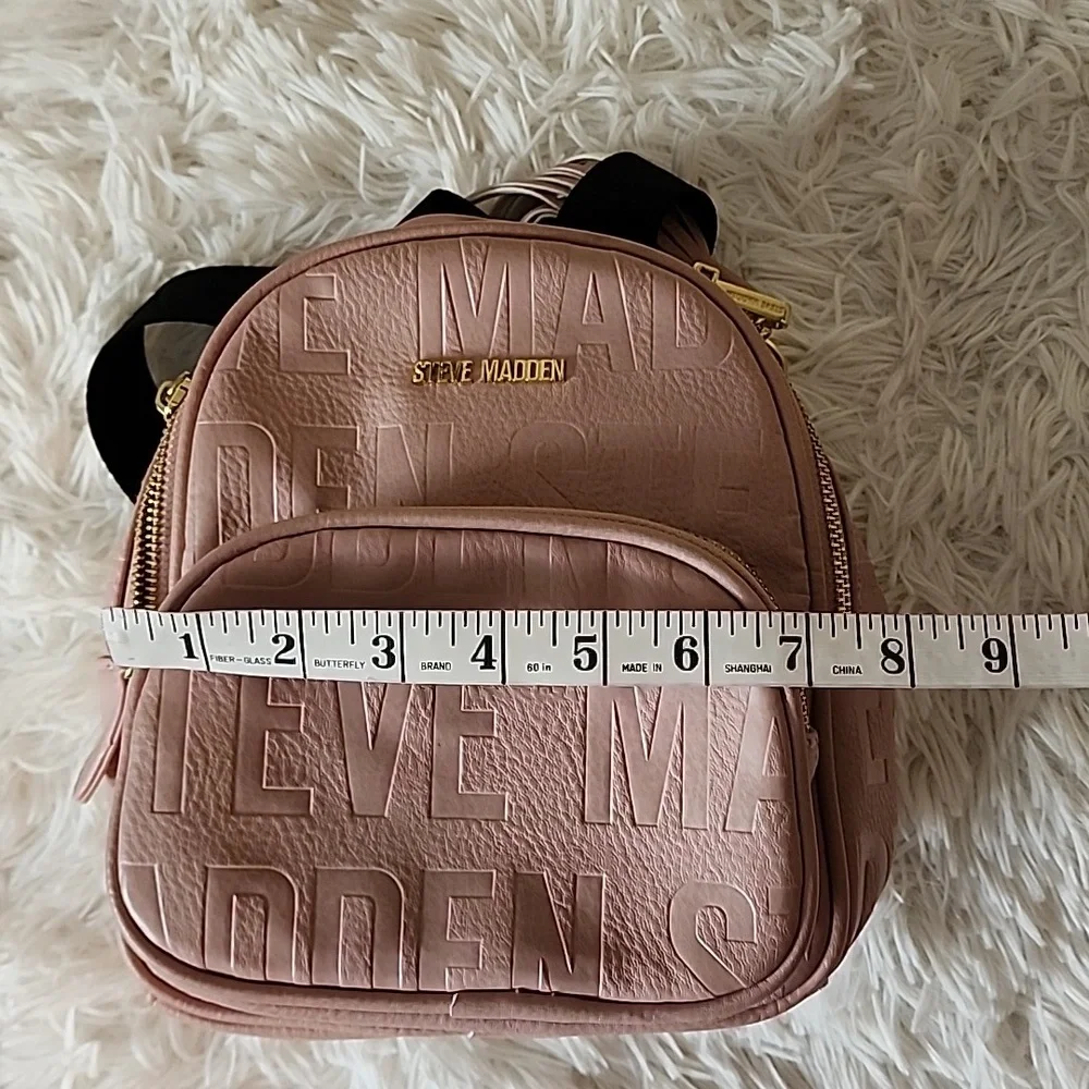 Steve Madden Blush Pink Embossed Backpack
